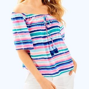 Lilly Pulitzer Sain off The Shoulder Top XS